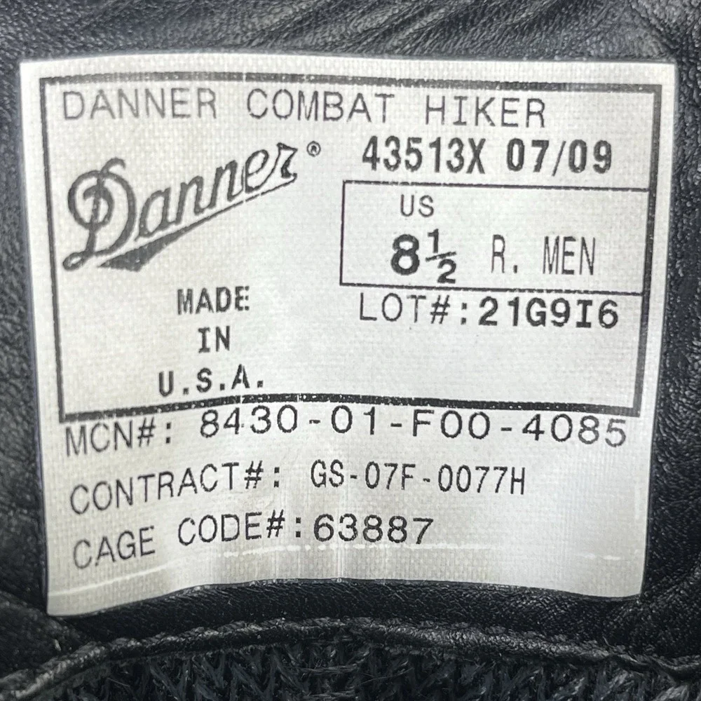 Danner Boots Combat Hiker Men 8.5 R Brown 43513X Military Tactical Waterproof